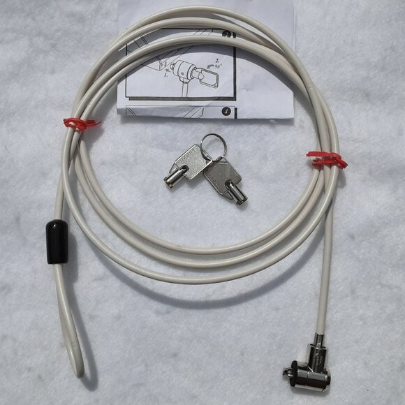 PC (Personal Computer) Cable Lock 3ft Straight with 2 Keys - Picture 2 of 5